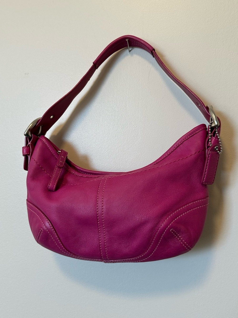 Vintage Y2K RARE Coach 9541 Soho Shoulder Bag, Pink Leather - Picture 2 of 15
